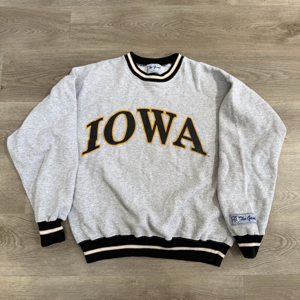 Vintage Iowa Hawkeyes Mens Sweatshirt XL USA College University 90s The Game